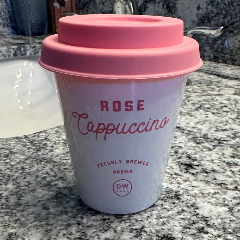 DW home, Pink and White Cappuccino candle